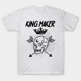 Warrior Skull Crown King Maker Historical Fantasy T-Shirt